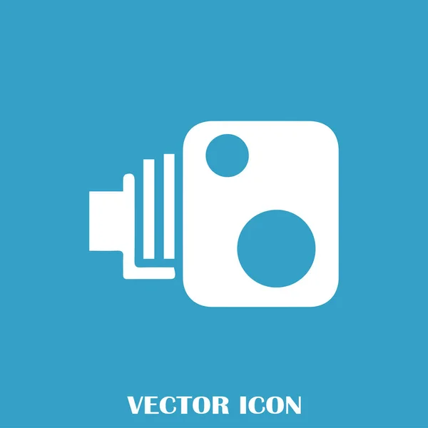 Icono de vídeo, ilustración vector de videocámara — Vector de stock