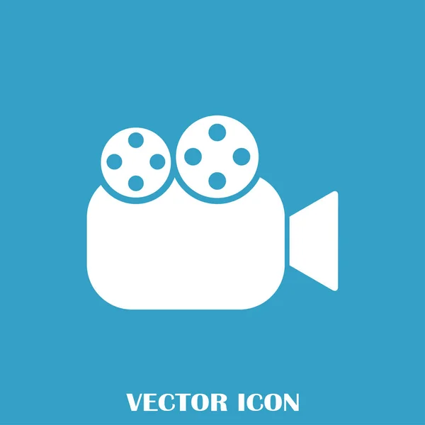 Icono de vídeo, ilustración vector de videocámara — Vector de stock