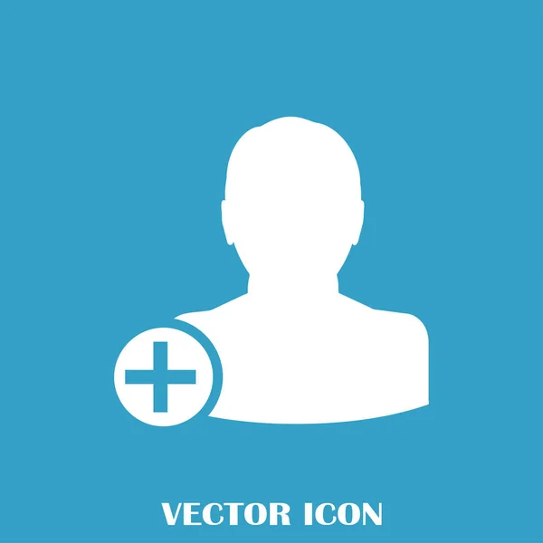 Adicionar ícone de vetor amigo — Vetor de Stock