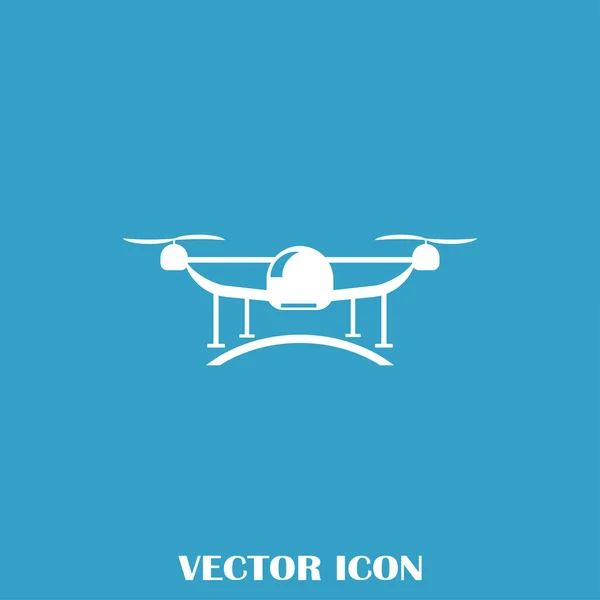 Drohne isoliert auf einem farbigen Hintergrund. Drohnenfotografie und Drohnenvideo erstellt. Quadrocopter mit Kamera. — Stockvektor