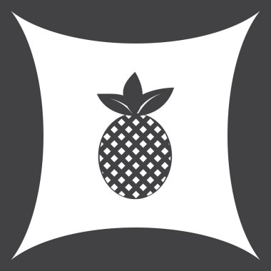 Ananas tropikal meyve. Vektör nesnesi. Sağlık sembol.