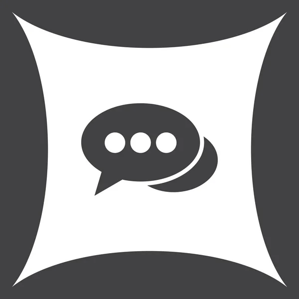Chat-pictogram in trendy vlakke stijl geïsoleerd op een achtergrond. Toespraak bubble symbool voor uw web site design — Stockvector