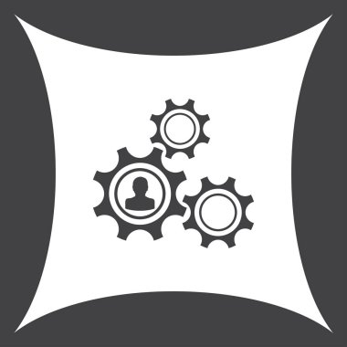 antika arka plan vektör sanat ile dişli simgesini