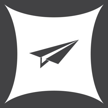 Uçak simge vektör, katı logo illüstrasyon, sembol