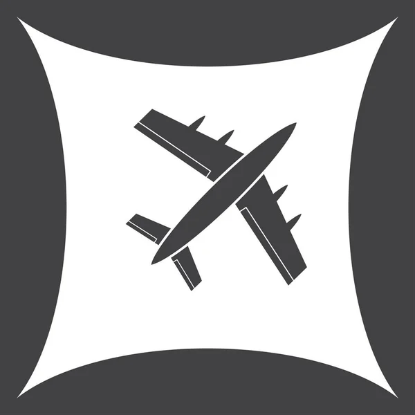 Flugzeug-Icon-Vektor, solide Logo-Abbildung, Piktogramm — Stockvektor