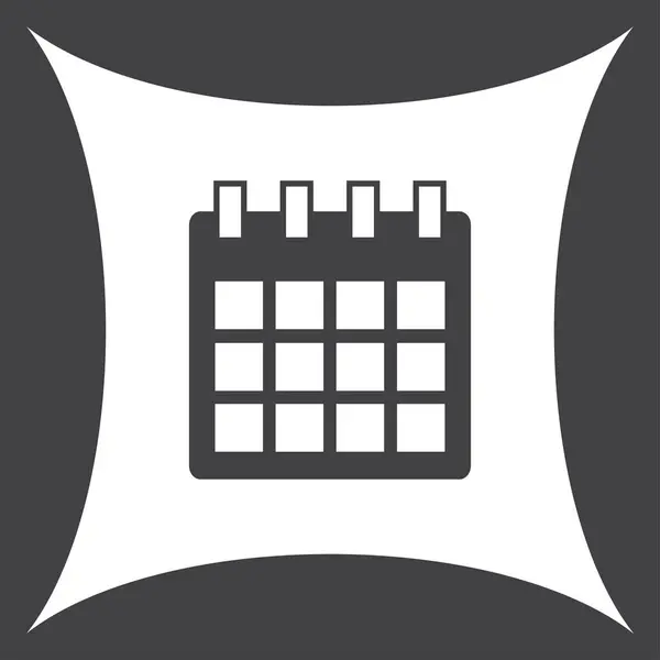 Календар ізольованих плоских веб мобільних піктограм — стоковий вектор