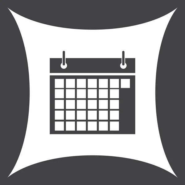 Kalendarz na białym tle mieszkania www mobilnych ikona — Wektor stockowy