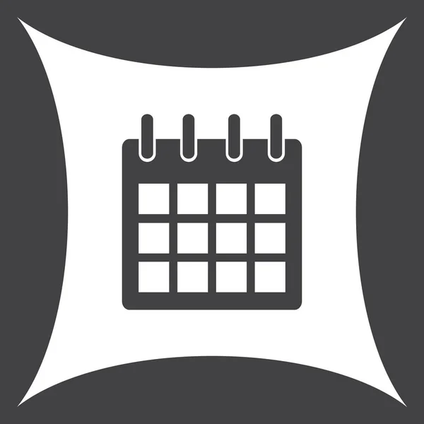 Calendrier Icône isolée mobile Web plat — Image vectorielle