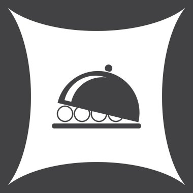 tabağı simge vektör çizim.