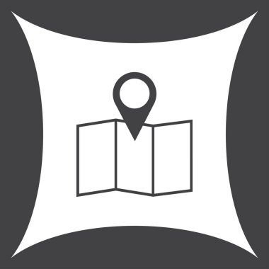 Harita işaretçi düz simgesi. Vektör Eps 10