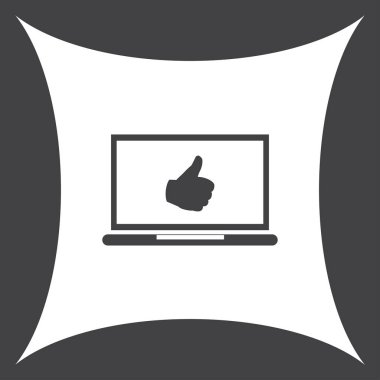 Simge, düz simge vektör çizim vektör başparmak.