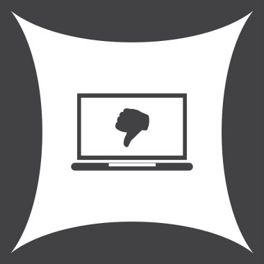 Başparmak aşağı. Simge sevmez. Vektör çizim.