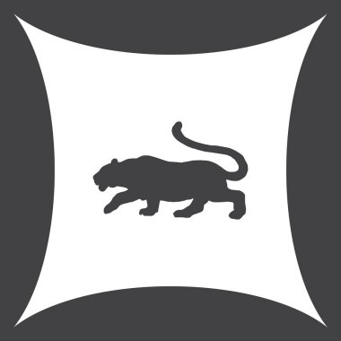 Kaplan siluet, vektör simgesi