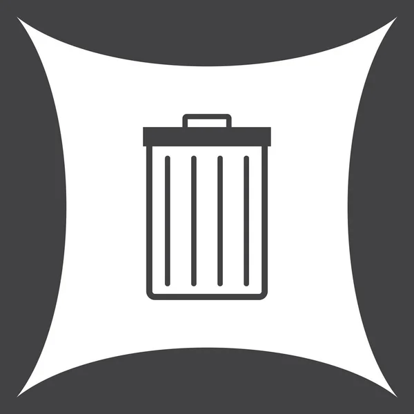 Garbage bin prullenbakpictogram geïsoleerd. Vectorillustratie. Platte style.waste papier mand. — Stockvector