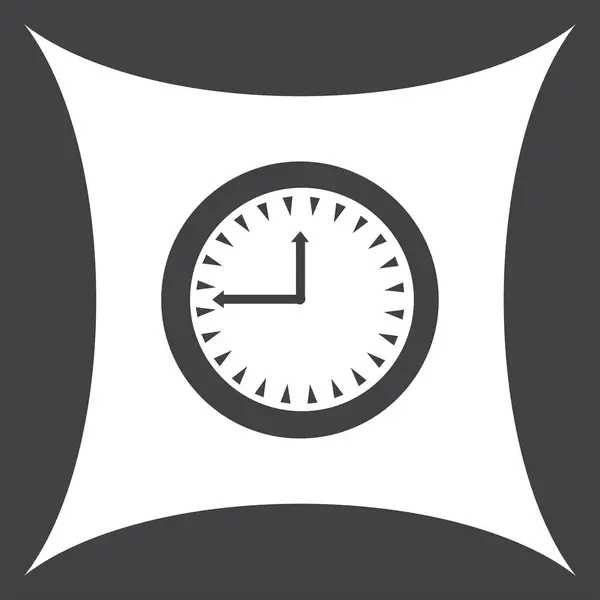 Reloj, icono de vector de tiempo — Archivo Imágenes Vectoriales