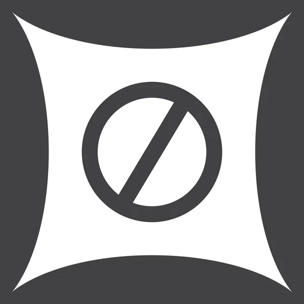 Ingen sign platt ikon — Stock vektor