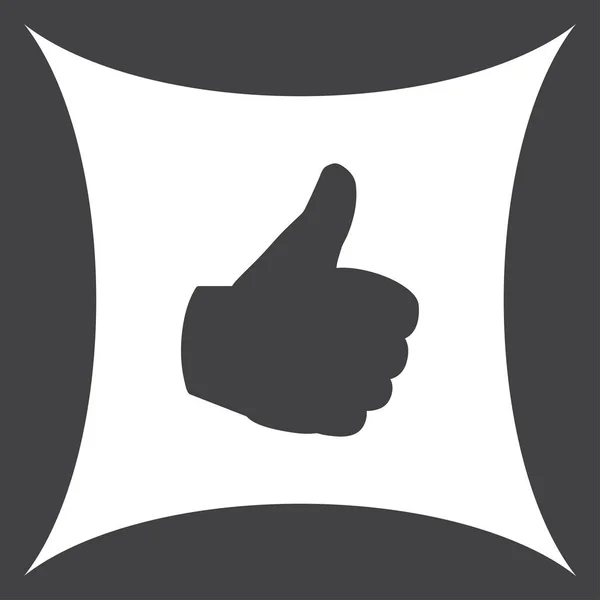 Vector thumb up icon, Illustration vectorielle d'icône plate . — Image vectorielle