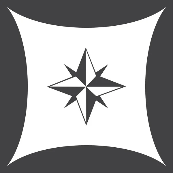 Kompas ikon plochý vektor — Stockový vektor