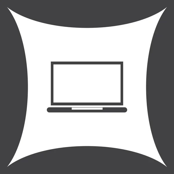 Laptop ikona w modnym stylu płaski. Komputer symbol projektowanie stron internetowych, logo, aplikacji, interfejs użytkownika. Ilustracja wektorowa, Eps10. — Wektor stockowy