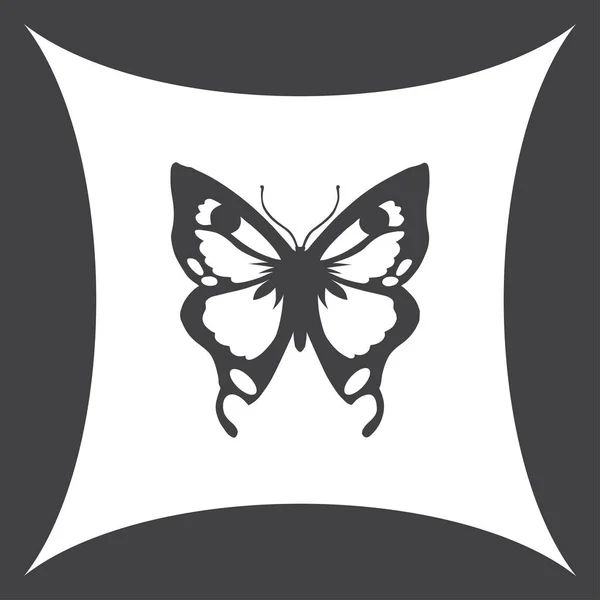 Mariposa vector web icono — Vector de stock
