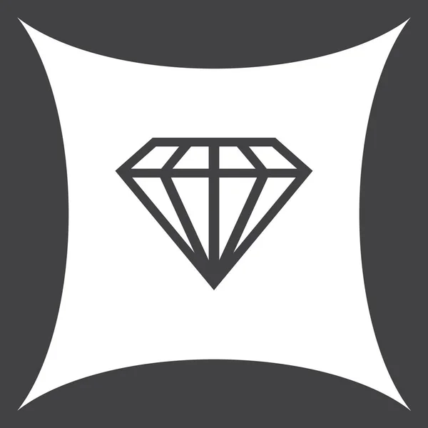 Line diamond vektor symbol — Stock vektor