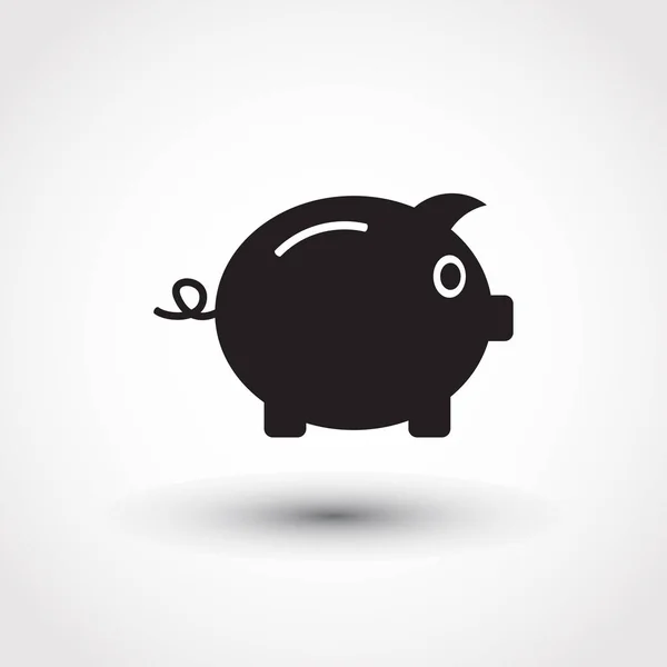 Piggy Bank. Volledig scalable vector pictogram in kaderstijl. — Stockvector