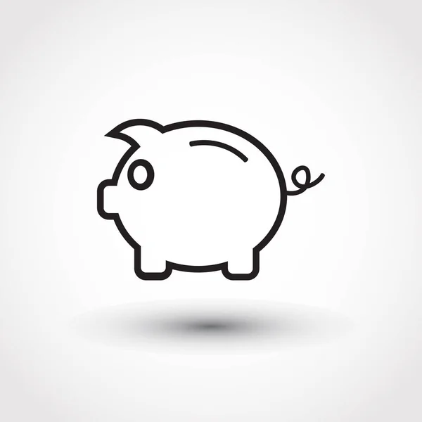 Piggy Bank. Ícone vetorial totalmente escalável no estilo esboço . —  Vetores de Stock