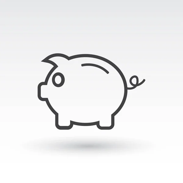 Piggy Bank vector icono, sitio web, interfaz de usuario. EPS10 — Vector de stock