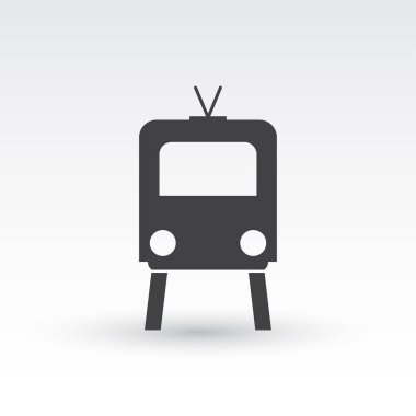 Tren simge vektör, Modern ulaşım işareti, Web sitesi, sosyal medya, kullanıcı arabirimi, mobil uygulaması, Eps10