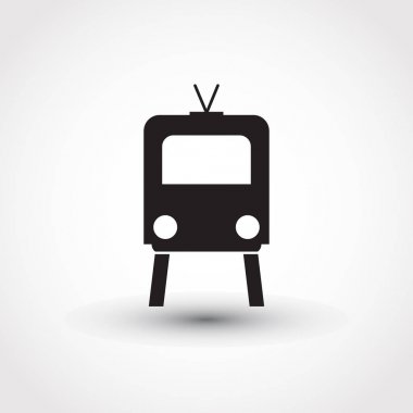 Tren simge vektör, Modern ulaşım işareti, Web sitesi, sosyal medya, kullanıcı arabirimi, mobil uygulaması, Eps10