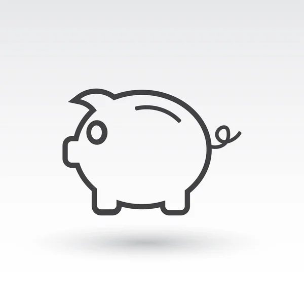 Piggy Bank vector ícone, Web site, UI. EPS10 — Vetor de Stock