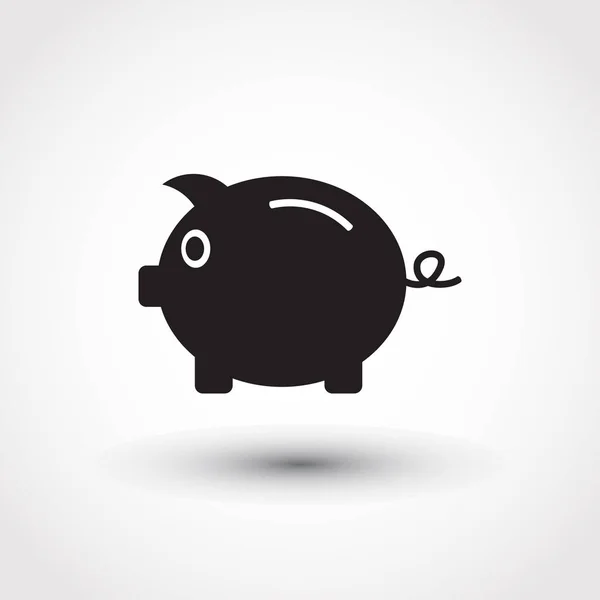 Piggy Bank. Volledig scalable vector pictogram in kaderstijl. — Stockvector