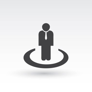 İnsanlar simgesini trendy düz stil. Kalabalık işareti. Web sitesi tasarımı, logo, app, UI kişi simgesi. Vektör çizim, Eps10.