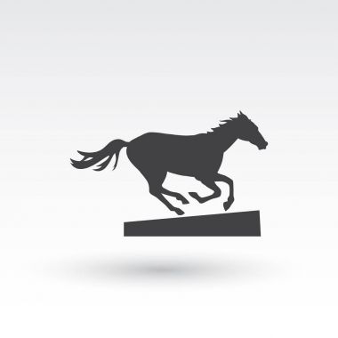 At siyah siluet çalıştırıyor. Vektör çizim.