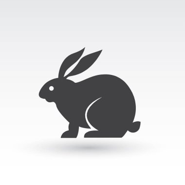 tavşan siluet vektör çizim