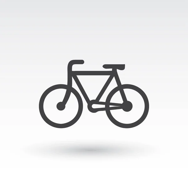 Één silhouet fiets Berg pictogram geïsoleerd in zwarte kleur vectorillustratie — Stockvector