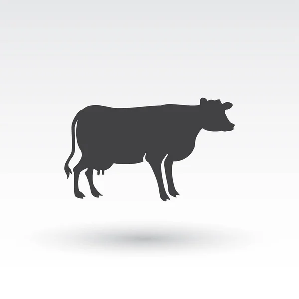 Silhueta de vaca. Ícone vetorial . —  Vetores de Stock