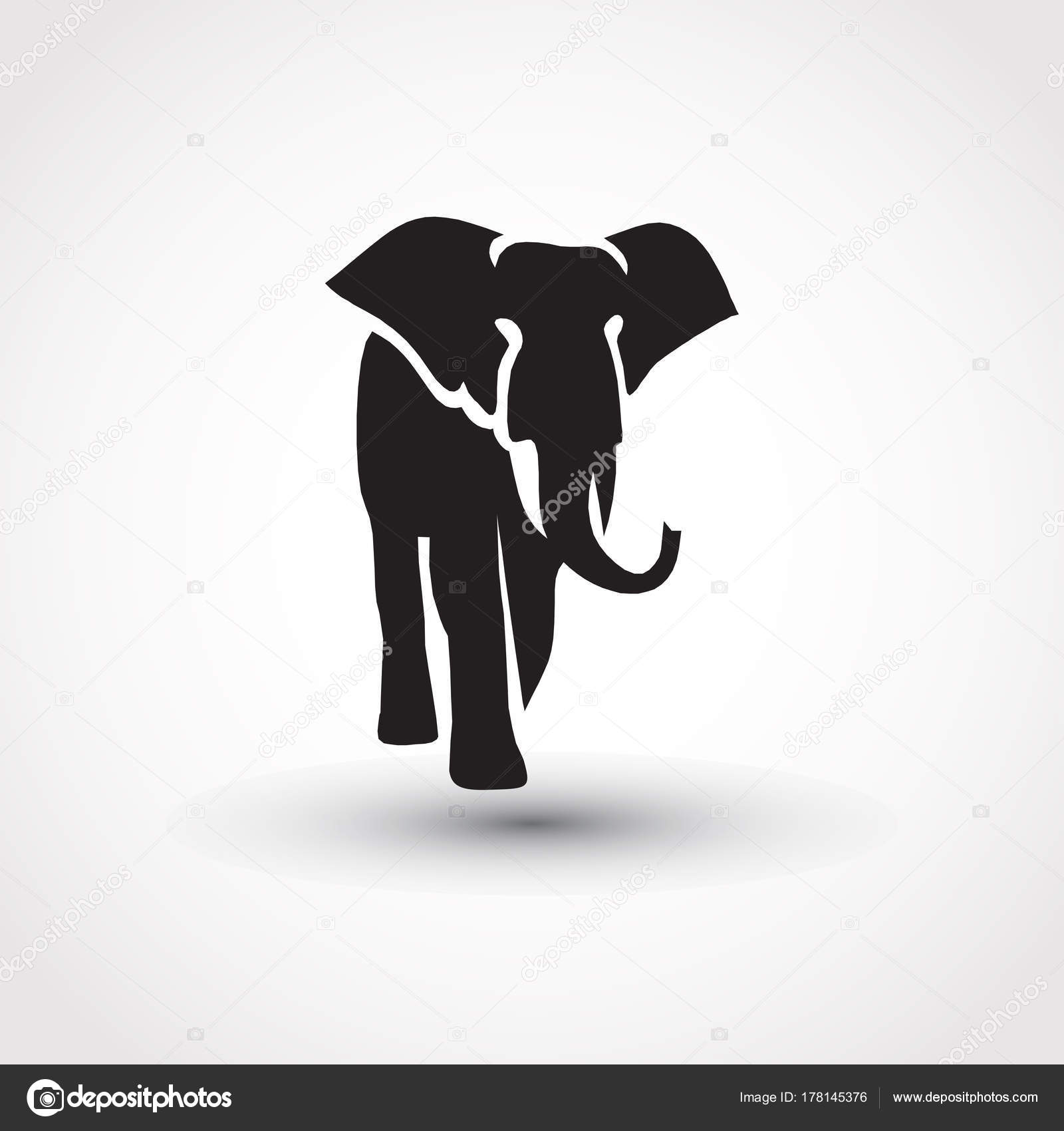 silhouette elephant web icon stock vector c chack rick 178145376 depositphotos