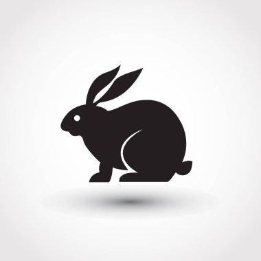 Düz tavşan vektör simgesi.