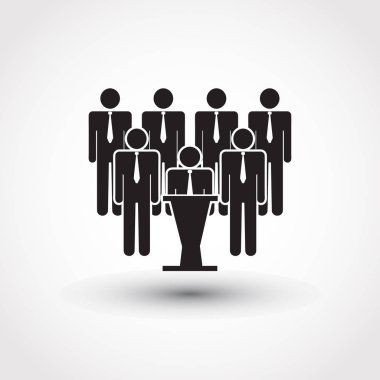 İnsanlar simgesini trendy düz stil. Kalabalık işareti. Web sitesi tasarımı, logo, app, UI kişi simgesi. Vektör çizim, Eps10.