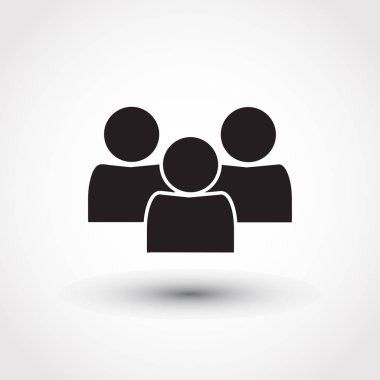 İnsanlar simgesini trendy düz stil. Kalabalık işareti. Web sitesi tasarımı, logo, app, UI kişi simgesi. Vektör çizim, Eps10.