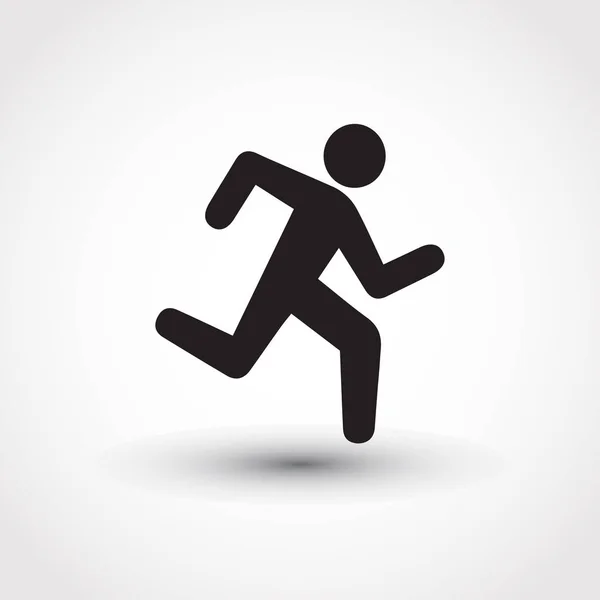 Hombre corriendo icono aislado un fondo, Arte vectorial . — Archivo Imágenes Vectoriales