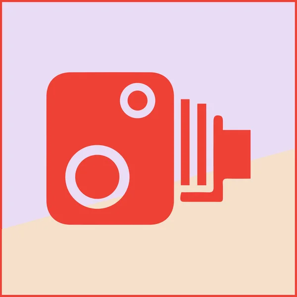 Pictogram van de film, vector video teken, symbool van de geïsoleerde bioscoop — Stockvector