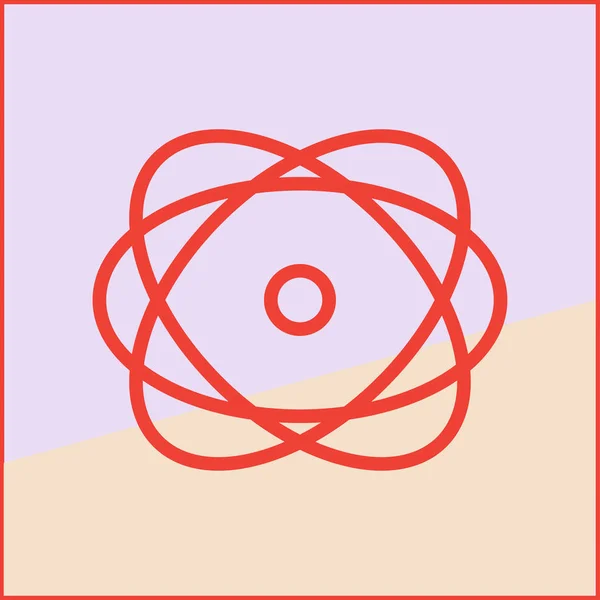 Иконка вектора атома — стоковый вектор
