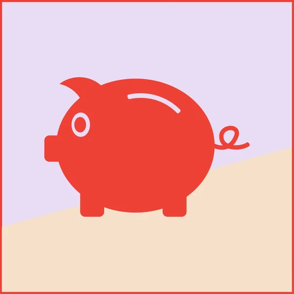 Piggy Bank icon vector, Dívida, dinheiro, poupança, poupar dinheiro, orçamento, conceito de finanças . —  Vetores de Stock