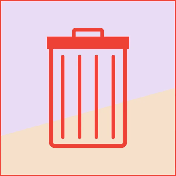 Ícone de cesta de lixo vetorial — Vetor de Stock