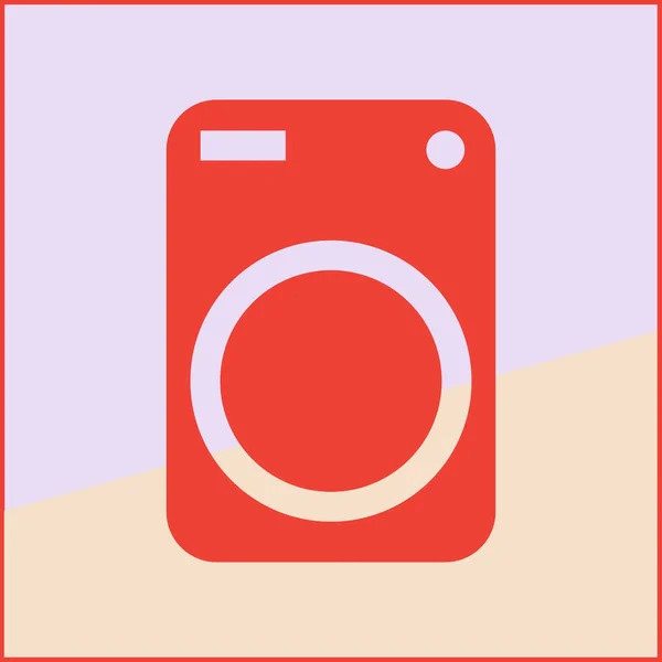 Washer mashine vector icon — Stock Vector