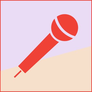 Mikrofon vektör web simgesi