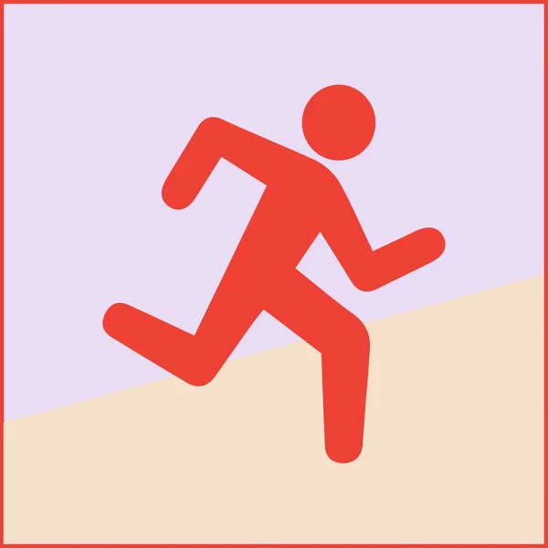 Iconos deportivos de verano. hombre corriendo — Vector de stock