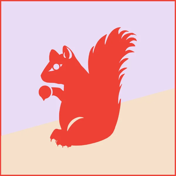 Squirrel vector web icon — Stock Vector